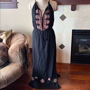 Madewell halter embroidered dress NWT